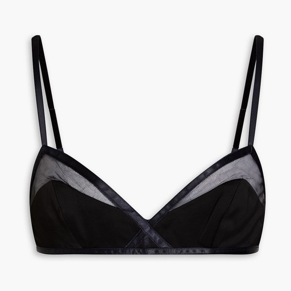 Zimmermann Other - Zimmermann Satinpaneled Tulle Triangle Bra NWOT 0